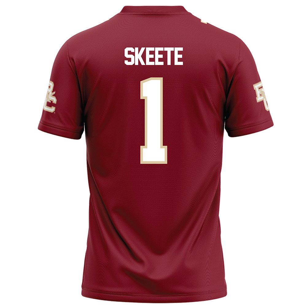 Boston College - NCAA Football : Jaedn Skeete - Maroon Football Jersey-1