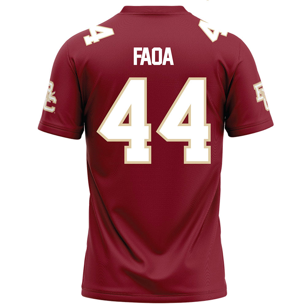 Boston College - NCAA Football : Palaie Faoa - Maroon Football Jersey-1