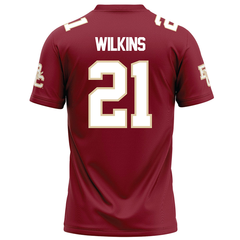 Boston College - NCAA Football : VJ Wilkins - Maroon Football Jersey-1