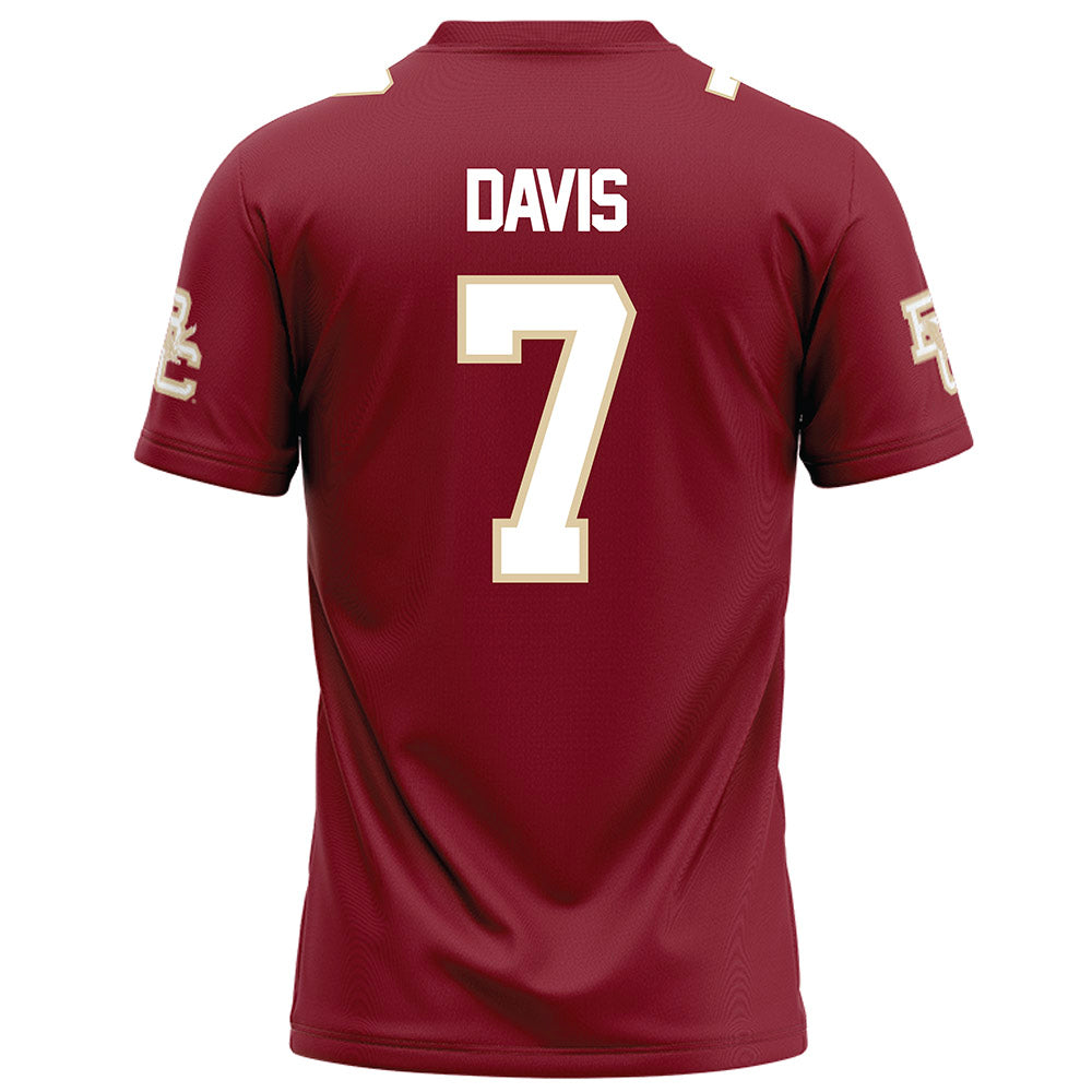 Boston College - NCAA Football : Carter Davis - Maroon Football Jersey-1