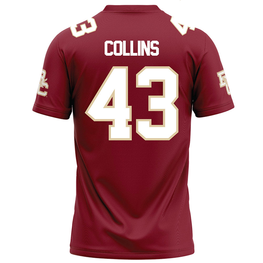 Boston College - NCAA Football : Griffin Collins - Maroon Football Jersey-1