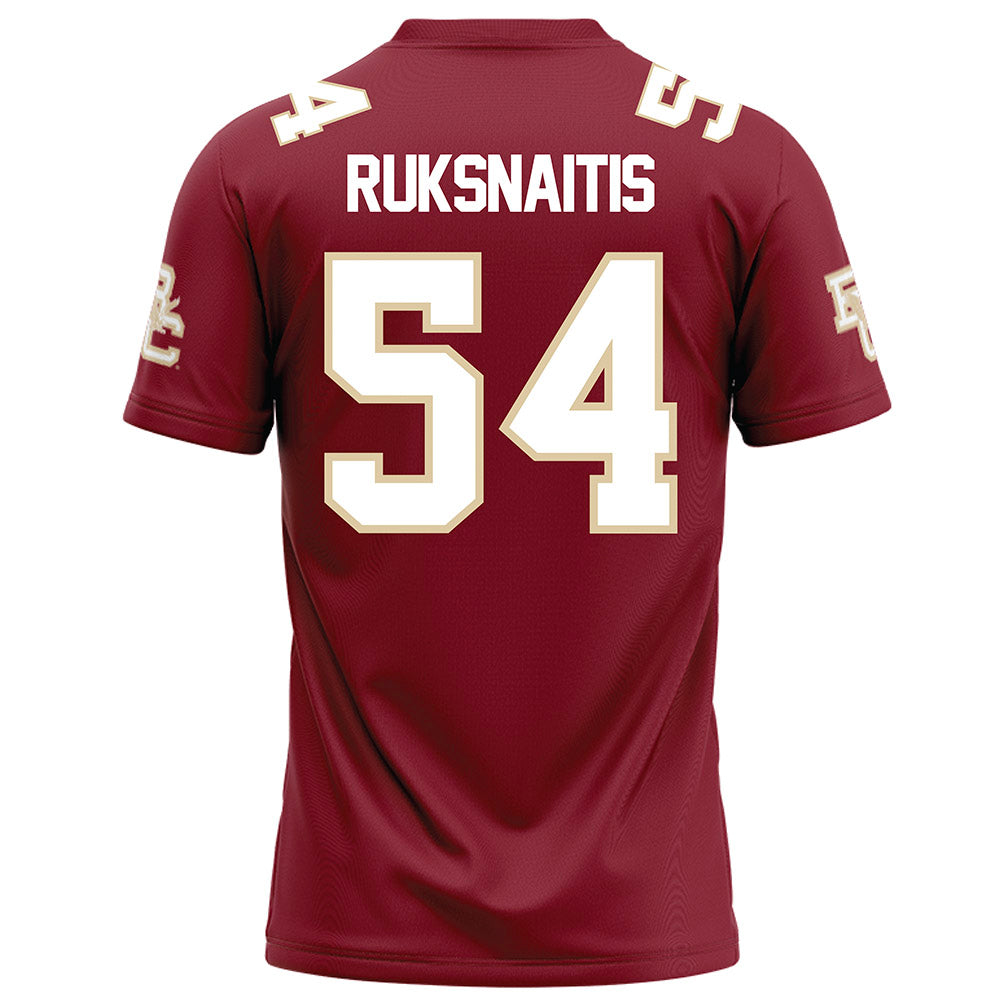 Boston College - NCAA Football : Dean Ruksnaitis - Maroon Football Jersey-1