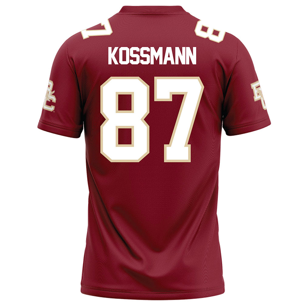 Boston College - NCAA Football : Cameron Kossmann - Maroon Football Jersey-1