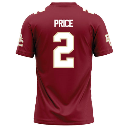 Boston College - NCAA Football : Kp Price - Maroon Football Jersey-1