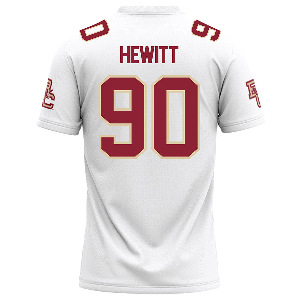 Boston College - NCAA Football : Jon Hewitt - White Football Jersey-1