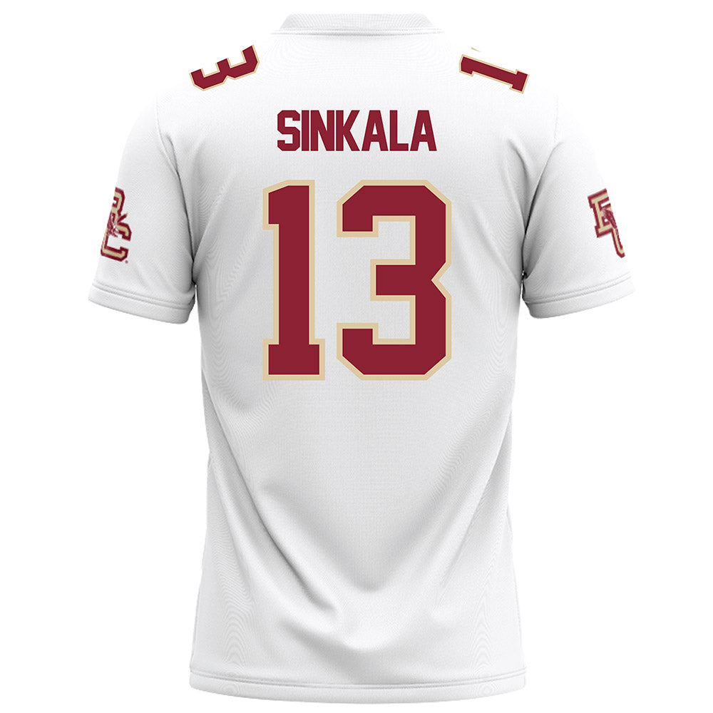 Boston College - NCAA Football : Njita Sinkala - White Football Jersey-1