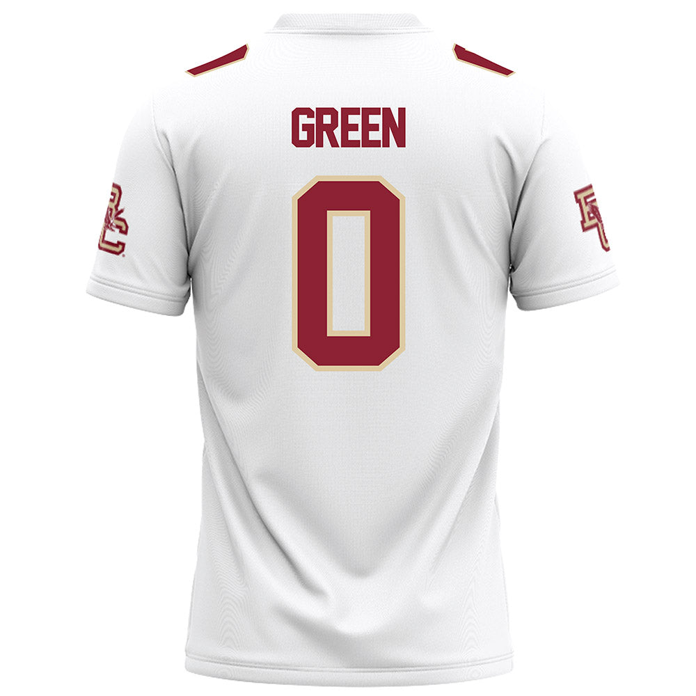 Boston College - NCAA Football : TJ Green - White Football Jersey-1