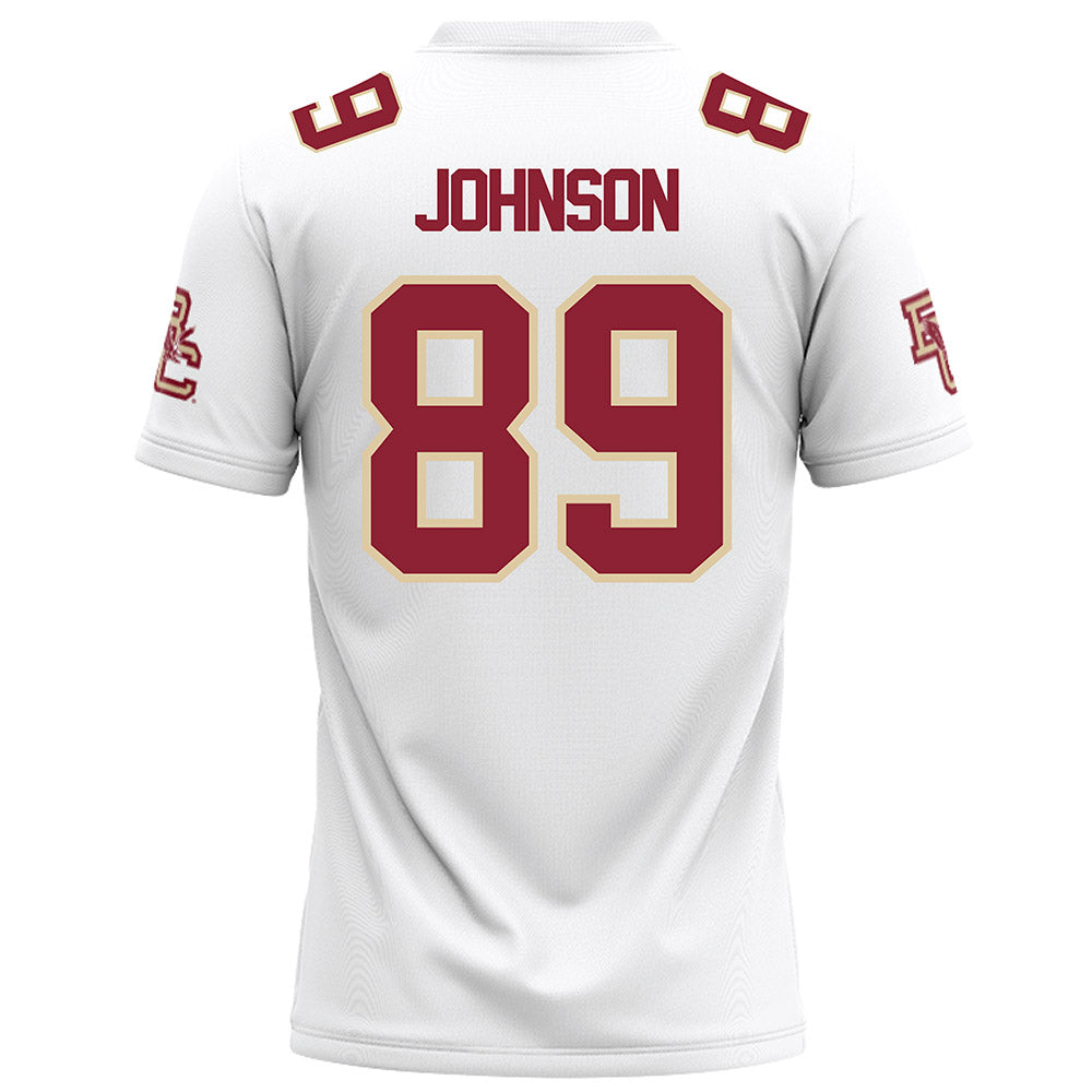 Boston College - NCAA Football : DJ Johnson - White Football Jersey-1