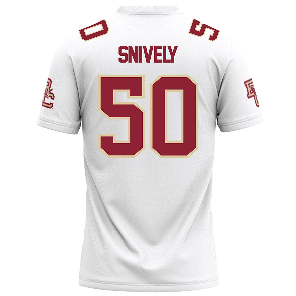 Boston College - NCAA Football : Owen Snively - White Football Jersey-1