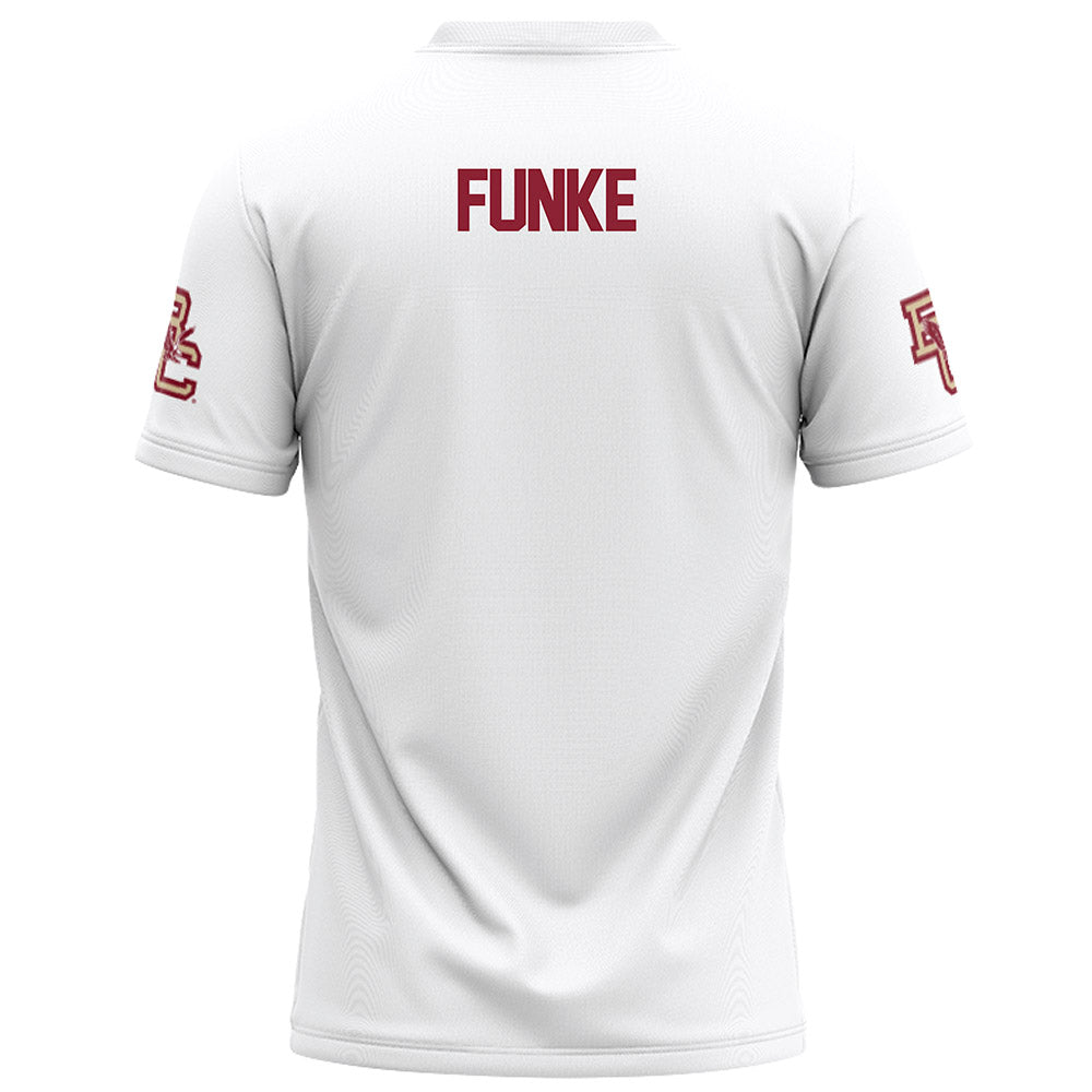 Boston College - NCAA Football : Dominic Funke - White Football Jersey-1
