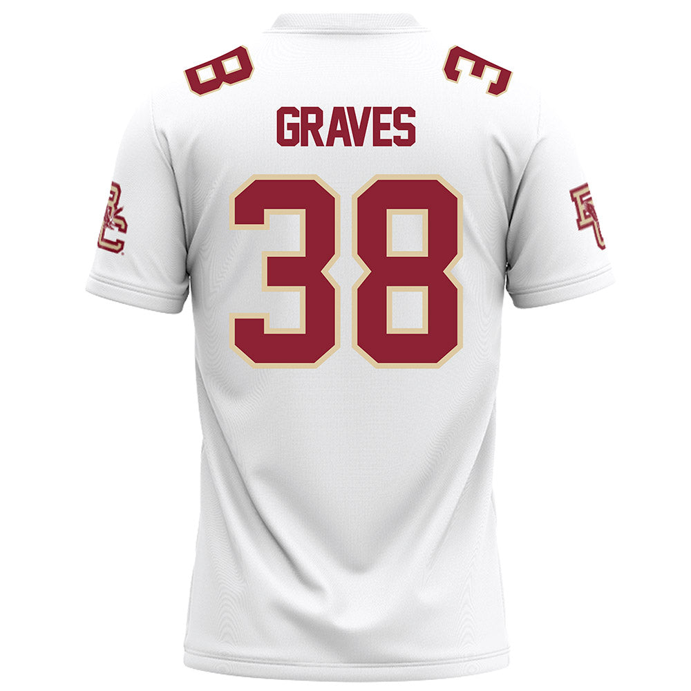 Boston College - NCAA Football : Will Graves - White Football Jersey-1