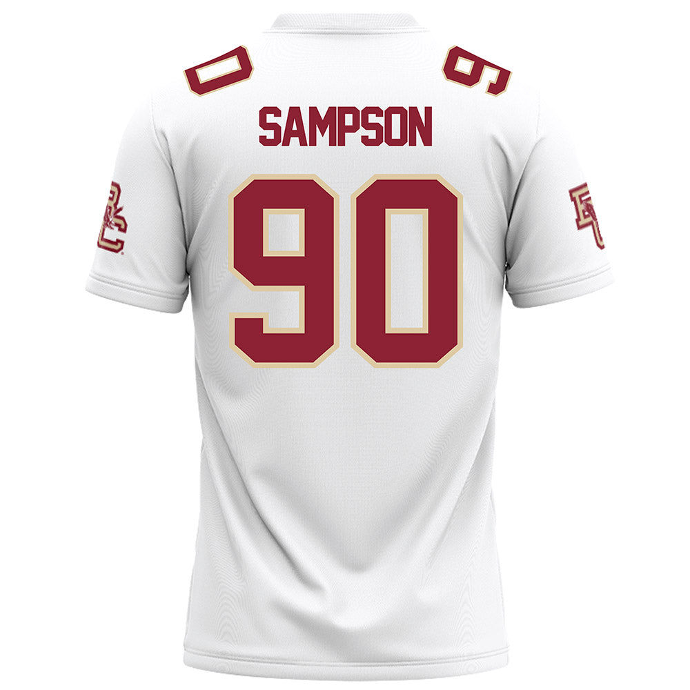 Boston College - NCAA Football : KJ Sampson - White Football Jersey-1