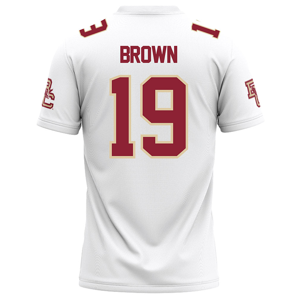 Boston College - NCAA Football : Kelvin Brown - White Football Jersey-1