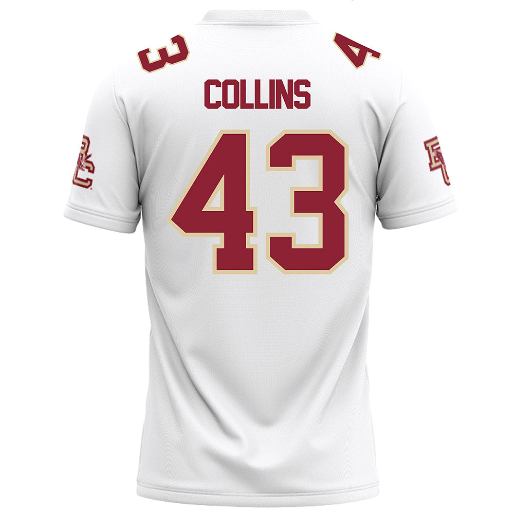 Boston College - NCAA Football : Griffin Collins - White Football Jersey-1