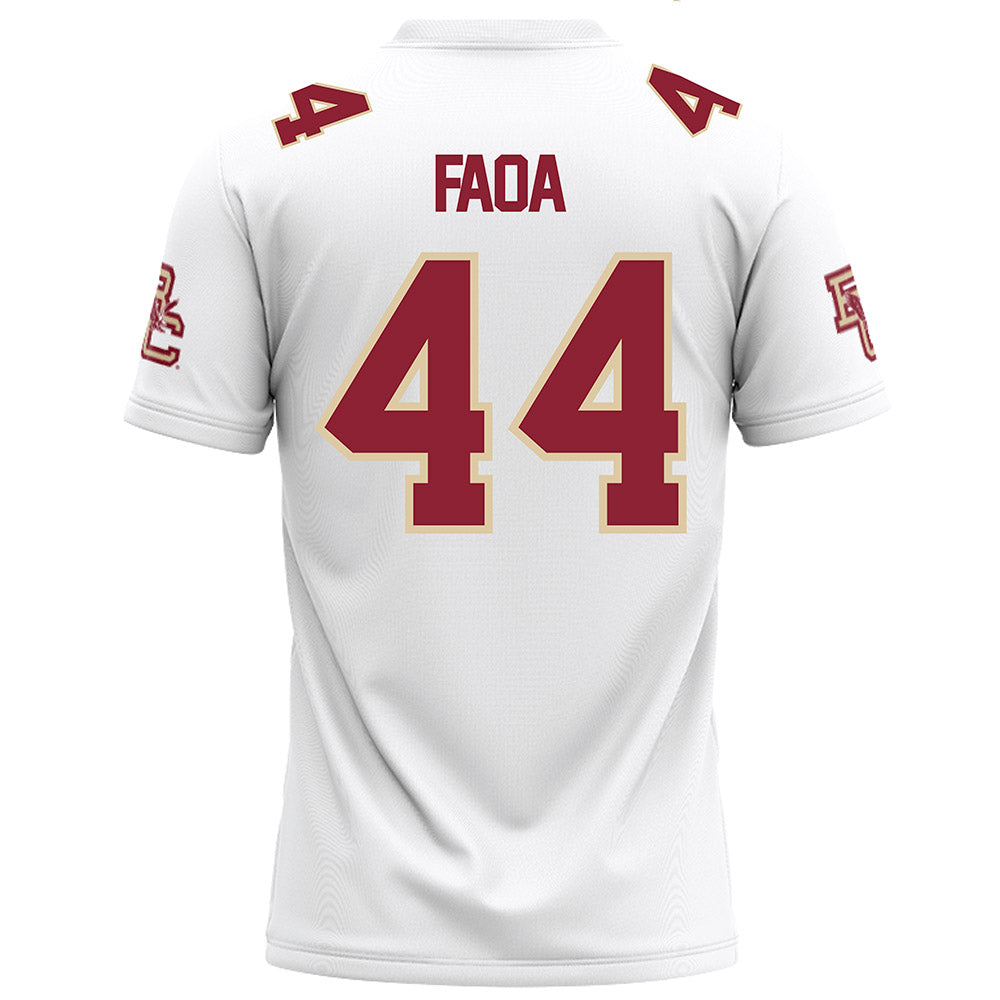 Boston College - NCAA Football : Palaie Faoa - White Football Jersey-1
