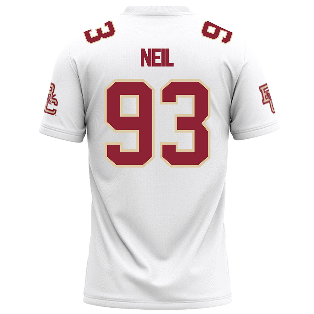 Boston College - NCAA Football : Gavin Neil - White Football Jersey-1