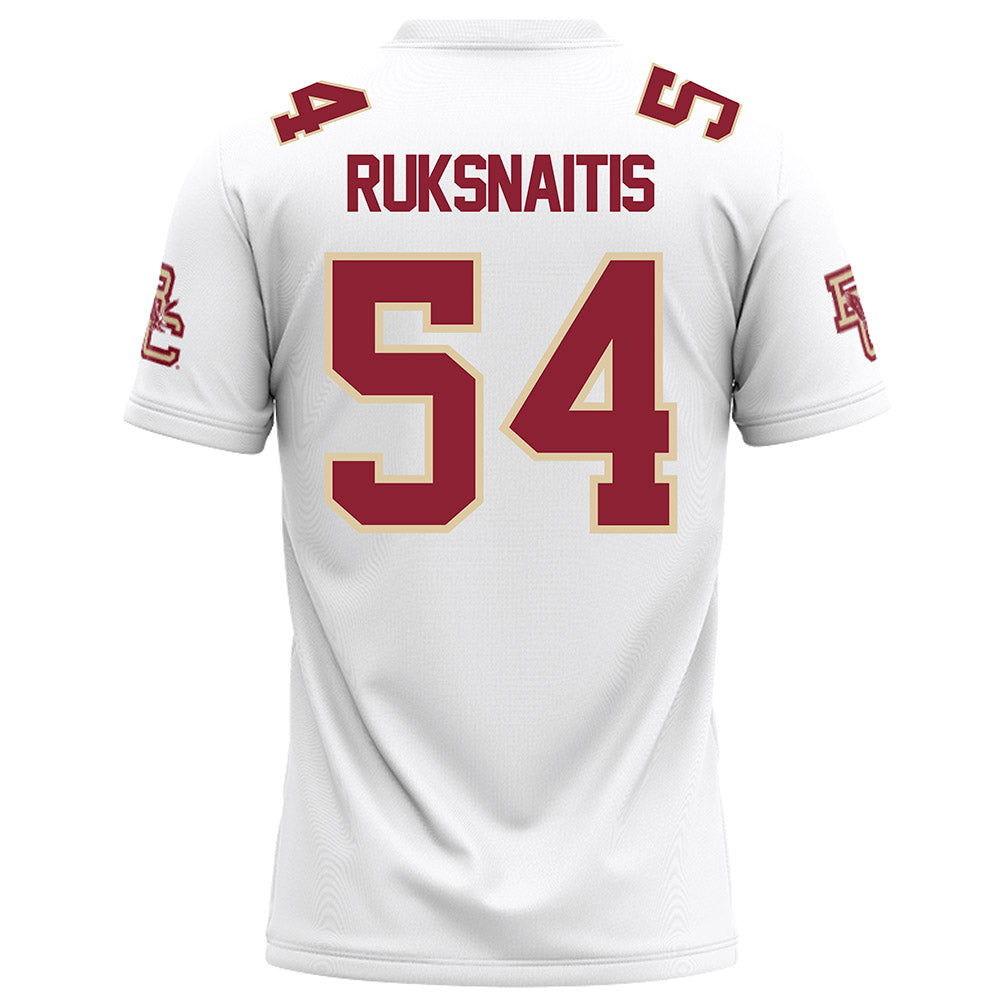 Boston College - NCAA Football : Dean Ruksnaitis - White Football Jersey-1
