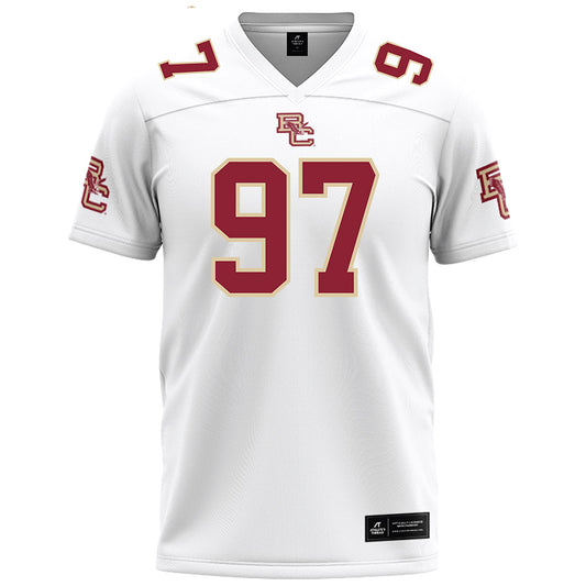 Boston College - NCAA Football : Chuck Nnaeto - White Football Jersey-0
