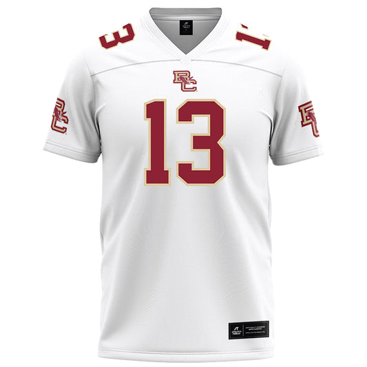 Boston College - NCAA Football : Njita Sinkala - White Football Jersey-0