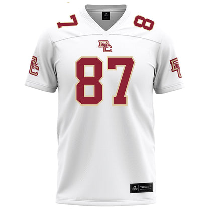 Boston College - NCAA Football : Cameron Kossmann - White Football Jersey-0
