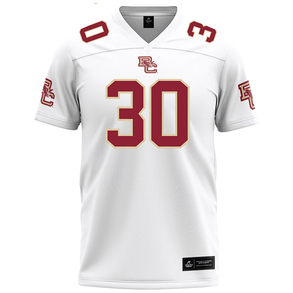 Boston College - NCAA Football : Xavier Myers - White Football Jersey-0