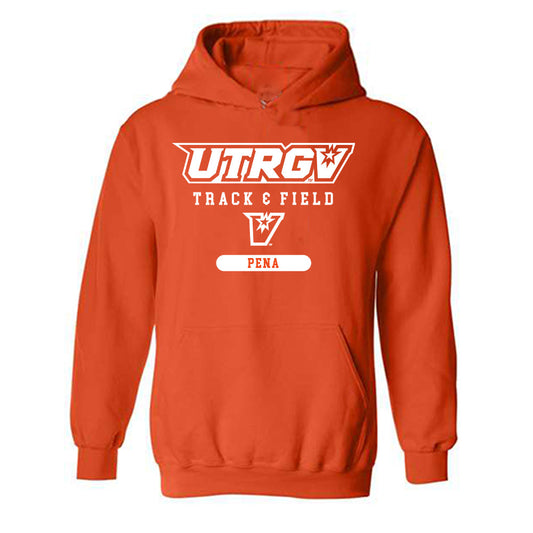 UTRGV - NCAA Women's Track & Field : Evalyn Pena - Classic Shersey Hooded Sweatshirt-0