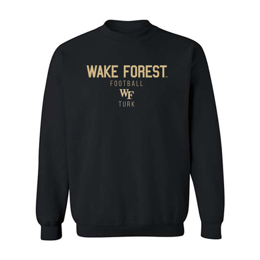 Wake Forest - NCAA Football : Fletcher Turk - Classic Shersey Crewneck Sweatshirt-0