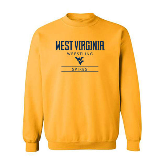 West Virginia - NCAA Wrestling : Wilson Spires - Classic Shersey Crewneck Sweatshirt-0