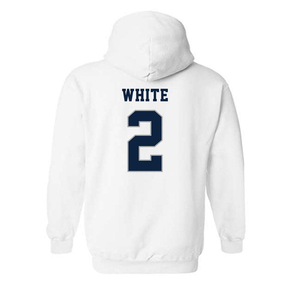 Xavier - NCAA Women's Basketball : Savannah White - Classic Shersey Hooded Sweatshirt-1