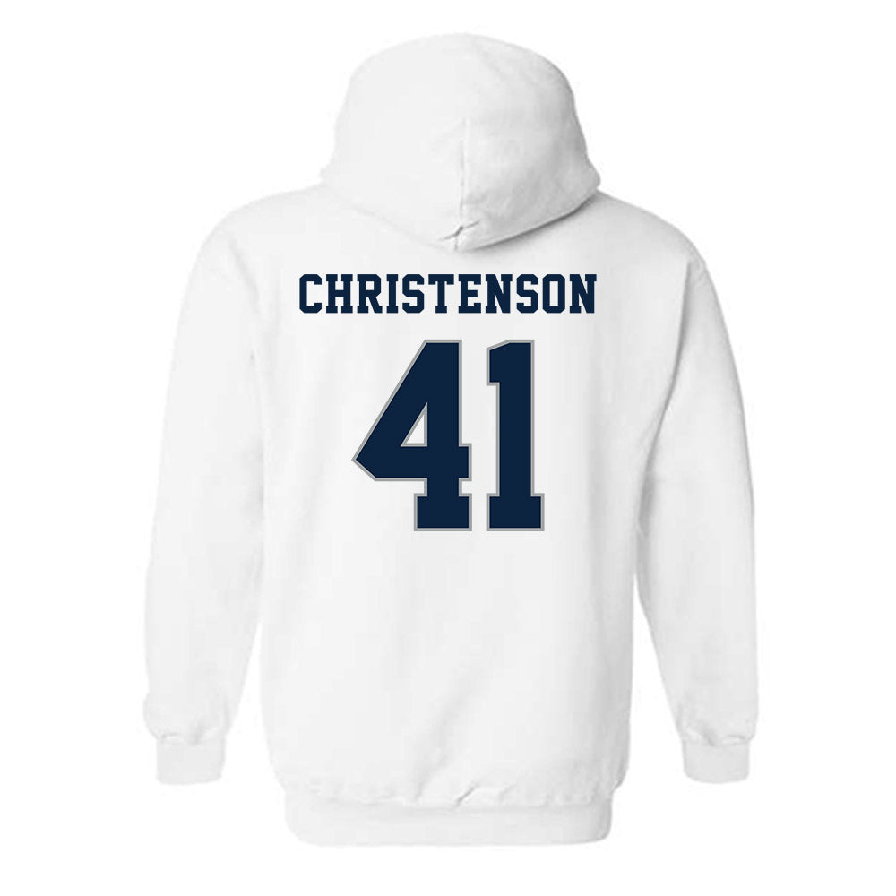 Xavier - NCAA Baseball : Carter Christenson - Classic Shersey Hooded Sweatshirt-1