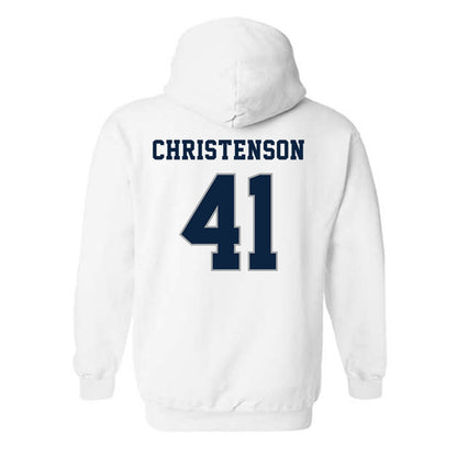 Xavier - NCAA Baseball : Carter Christenson - Classic Shersey Hooded Sweatshirt-1