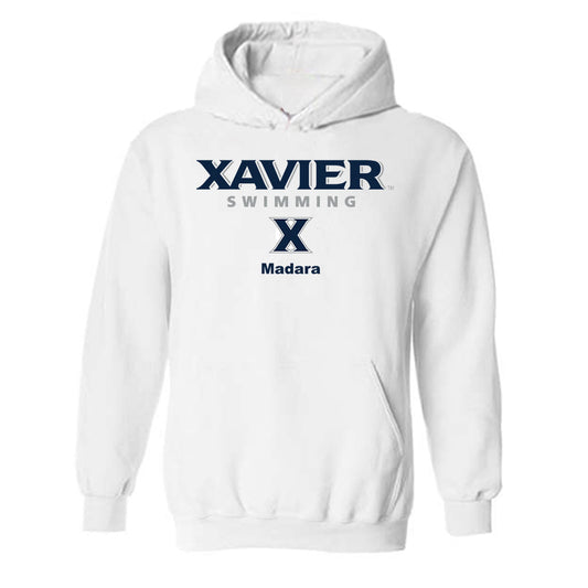 Xavier - NCAA Women's Swimming & Diving : Teegan Madara - Classic Shersey Hooded Sweatshirt-0