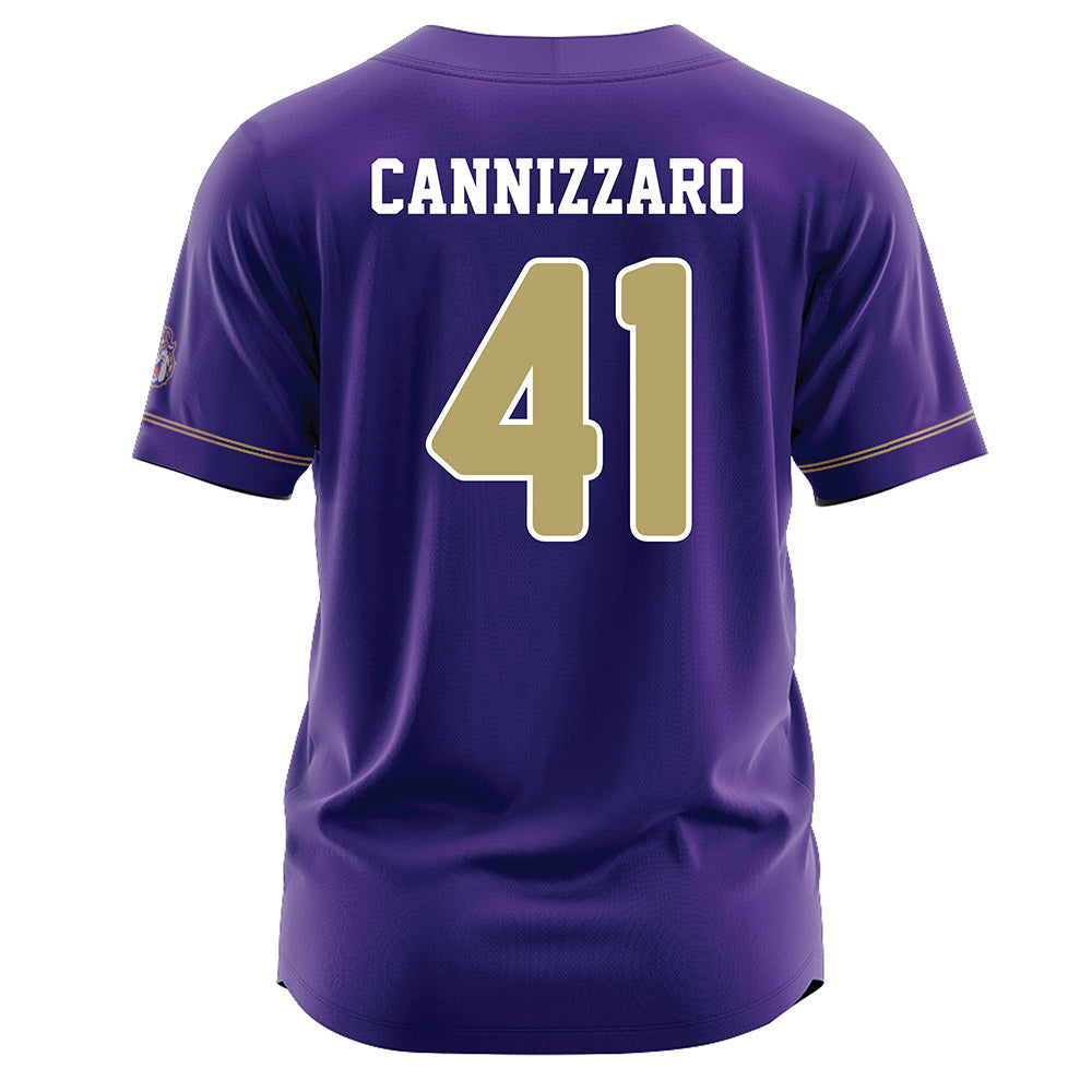 JMU - NCAA Baseball : Jack Cannizzaro - Purple Jersey-1
