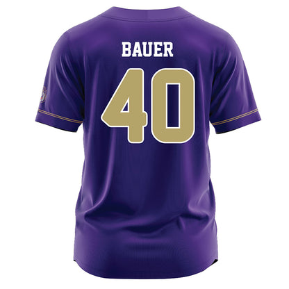 JMU - NCAA Baseball : Patrick Bauer - Purple Jersey-1