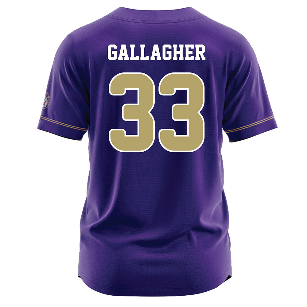 JMU - NCAA Baseball : Aiden Gallagher - Purple Jersey-1