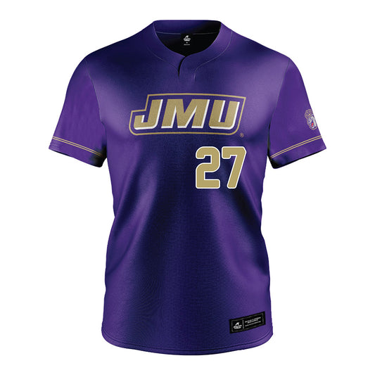 JMU - NCAA Baseball : Christian McCleary - Purple Jersey-0