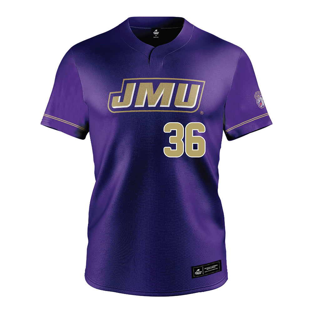 JMU - NCAA Baseball : Adam Horvath - Purple Jersey-0
