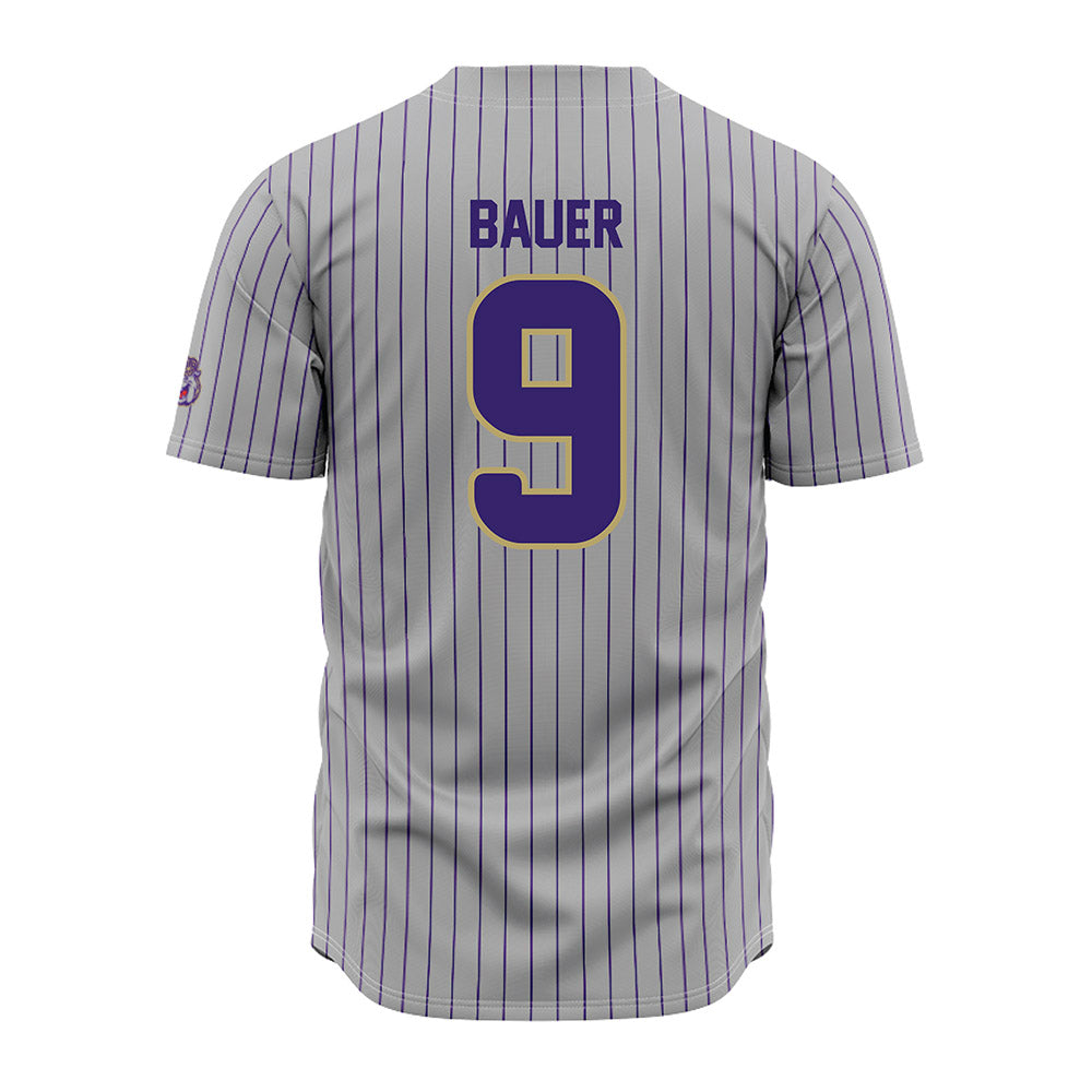 JMU - NCAA Baseball : Landon Bauer - Grey Jersey-1