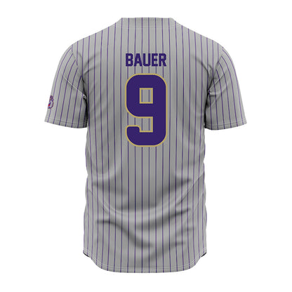 JMU - NCAA Baseball : Landon Bauer - Grey Jersey-1