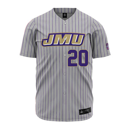 JMU - NCAA Baseball : Jonathan Strohecker - Grey Jersey-0