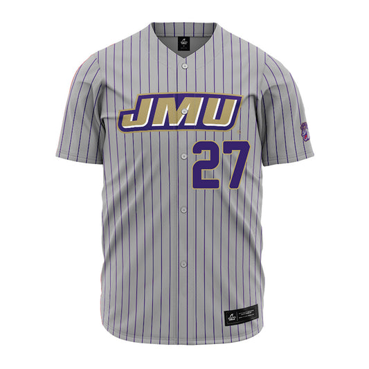 JMU - NCAA Baseball : Christian McCleary - Grey Jersey-0