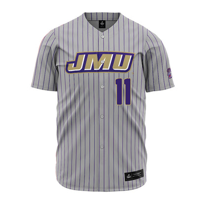 JMU - NCAA Baseball : Ryan Gocio - Grey Jersey-0