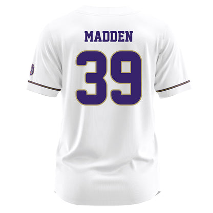 JMU - NCAA Baseball : Griffin Madden - White Jersey-1
