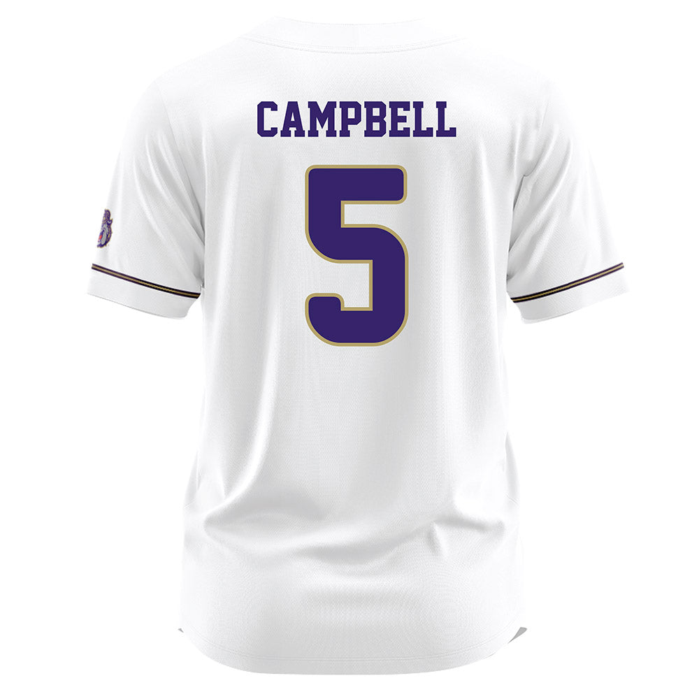 JMU - NCAA Baseball : Wyatt Campbell - White Jersey-1