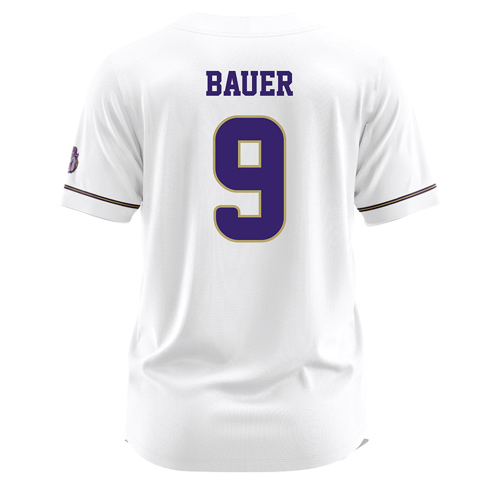 JMU - NCAA Baseball : Landon Bauer - White Jersey-1