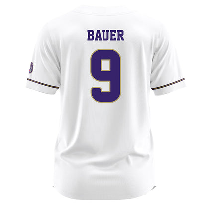 JMU - NCAA Baseball : Landon Bauer - White Jersey-1