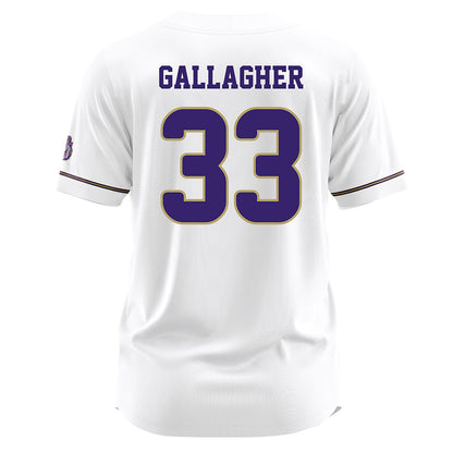 JMU - NCAA Baseball : Aiden Gallagher - White Jersey-1