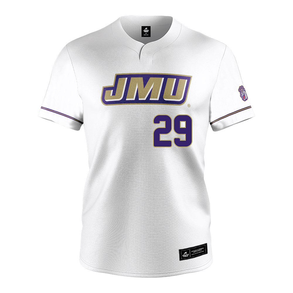 JMU - NCAA Baseball : Alex Bingler - White Jersey-0