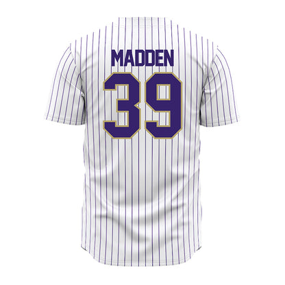 JMU - NCAA Baseball : Griffin Madden - White Jersey-1