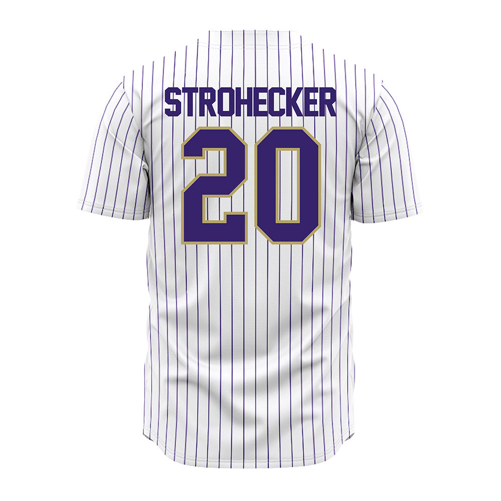 JMU - NCAA Baseball : Jonathan Strohecker - White Jersey-1
